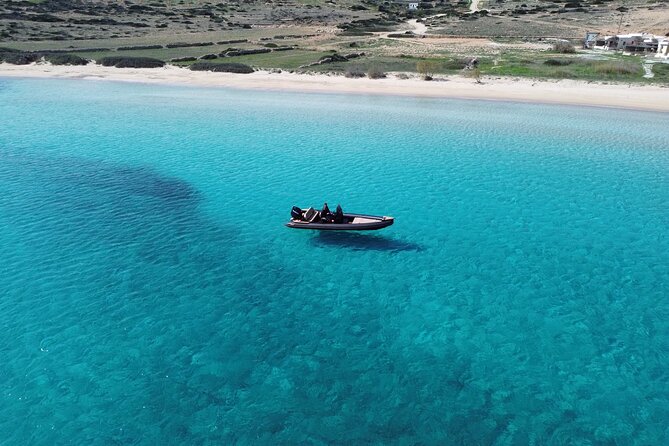 Discover Hidden Gems around Paros | Private Boat Tour - Shade, wind, and comfort on a small boat