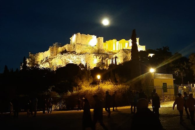 Electric Bike Tour of Athens by Night - Acropolis views from Democracy Square