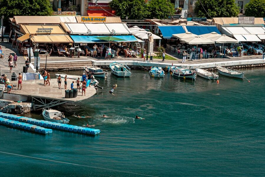 Elounda: Spinalonga Guided Boat Tour with BBQ and Swimming - Crossing Mirabello Bay by boat