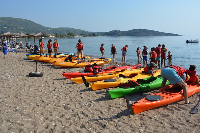 Epidavros sea kayak at the Ancient sunken city tour, small ancient theater - A meal at Athina EcoFarm