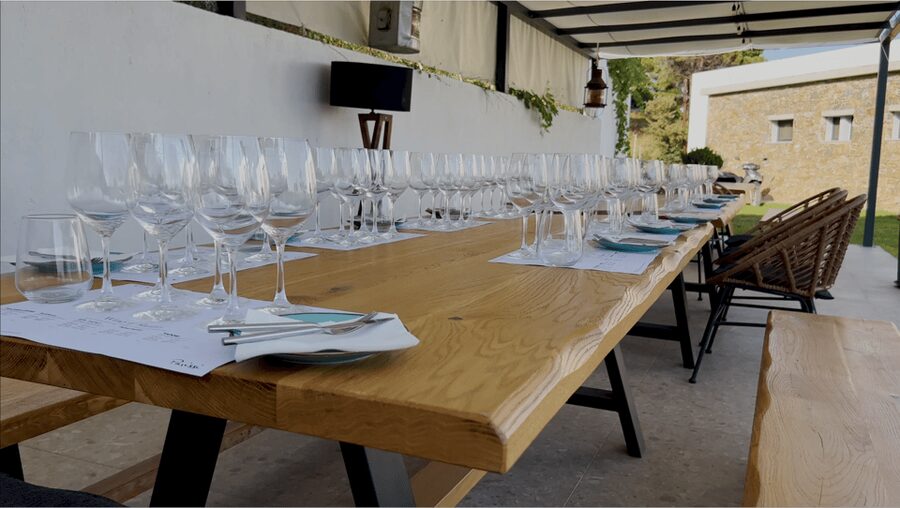 Evening of Wine and Scenic Views in Skiathos - Six glasses, from crisp white to red