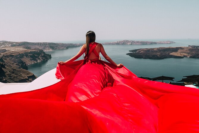 Exclusive Santorini Flying Dress Photoshoot with Pickup - Is $169.38 a Fair Price?