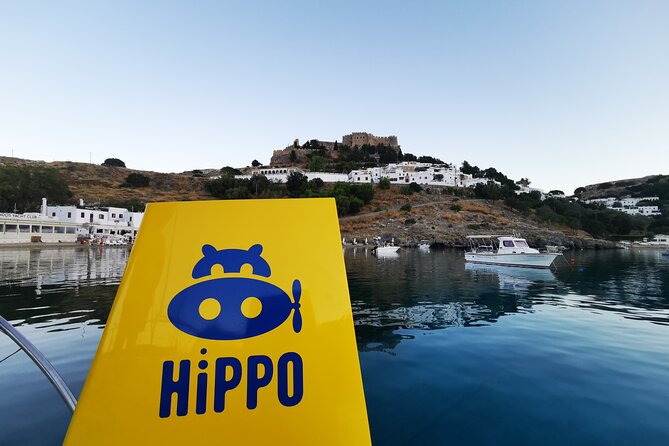 Explore Lindos Aboard the Hippo Submarine - The Acropolis of Lindos from the sea