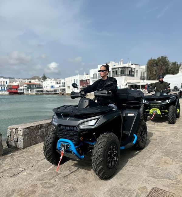 Explore Mykonos Island with a 650cc ATV / QUAD Tour - Fokos Beach, the quiet coastal stop