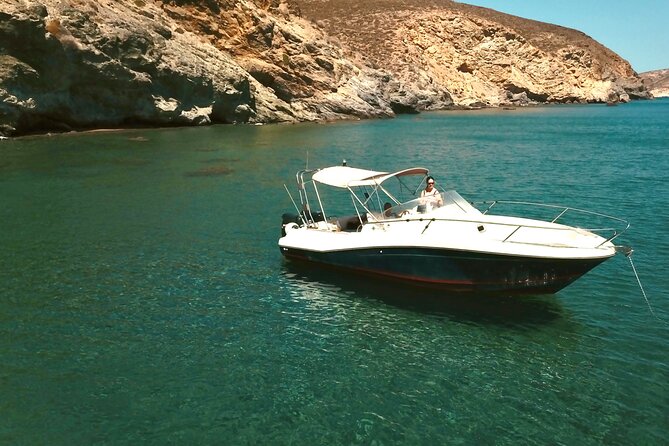 Explore Santorini and its volcanic wonders with Alex Private Boat - Nea Kameni and the Warm Volcanic Water