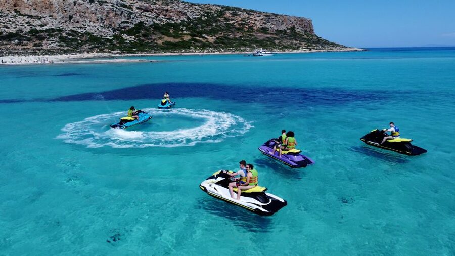 Falasarna: Jet Ski Safari to Balos Beach - Choosing between morning, 2 PM, and 5 PM