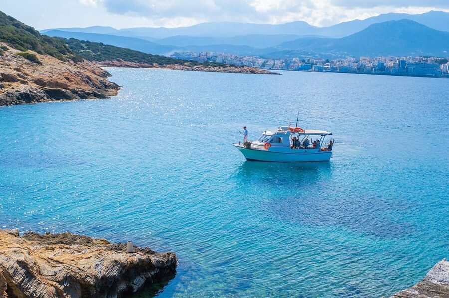 Fishing Trips Agios Nikolaos - The Mirabello Bay swim stop