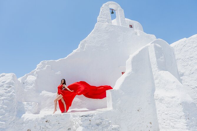 Flying Dress Mykonos Photoshoot - Changing before you enter the lanes