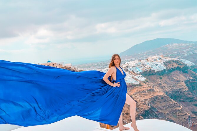 Flying Dress Photoshoot Experience in Santorini with pick up - What you receive after the shoot