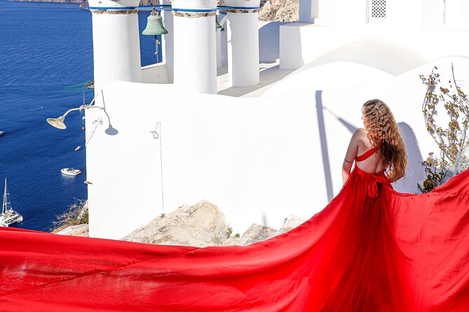 Flying Dress Photoshoot Experience in Santorini with pick up - Pickup, timing, and communication