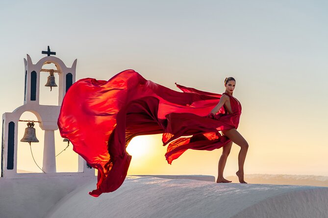 Flying Dress Photoshoot in Santorini by Flying Dress Photo © - What this Santorini photoshoot is really selling