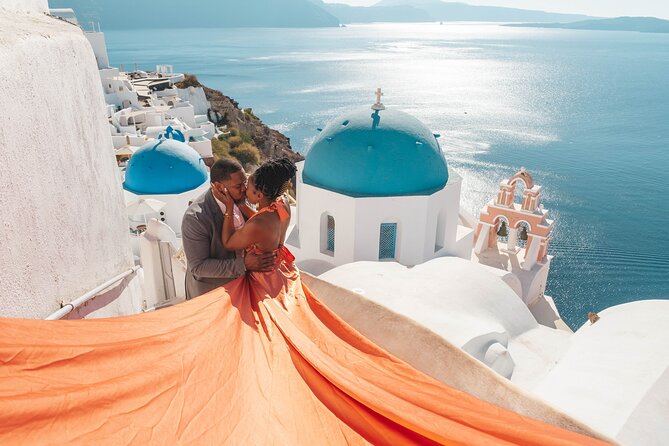 Flying Dress Santorini Photoshoot - Pickup, timing, and the return-trip problem