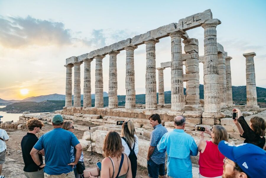 From Athens: Cape Sounion & Temple of Poseidon Half Day Tour - Entering the Temple of Poseidon