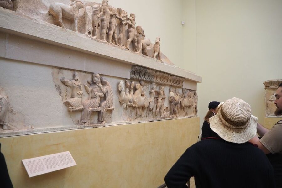 From Athens: Day Tour to Delphi - First view of Delphi and the Omphalos