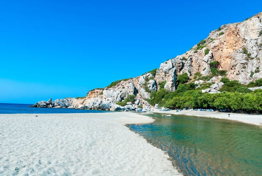 From Chania: Preveli Palm Beach Day Tour - Three hours among palms, river pools, and sea