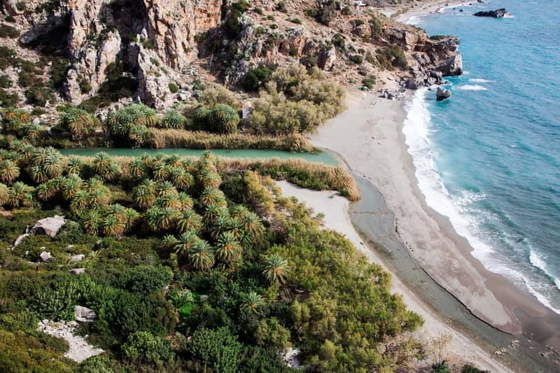 From Herakleion: Day Trip to Preveli Beach and Kourtaliotiko - Pickup across northern Crete
