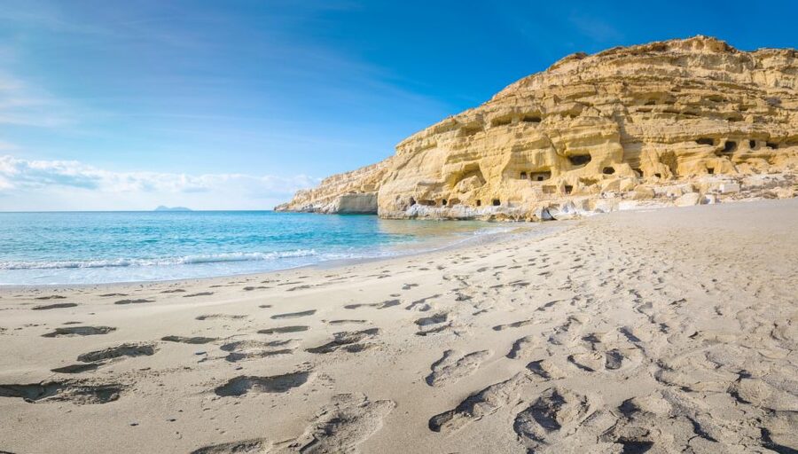 From Heraklion: Day Trip to Matala Hippie Beach and Caves - Walking through the Matala caves