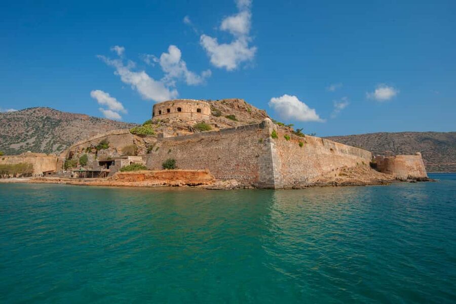 From Heraklion: Elounda, Kolokitha, and Spinalonga Boat Trip - Seeing Spinalonga from the boat