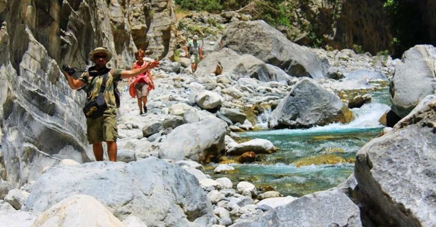 From Heraklion: Samaria Gorge & Agia Roumeli Hiking Day Trip - Rock walls, river views, and Kri-kri