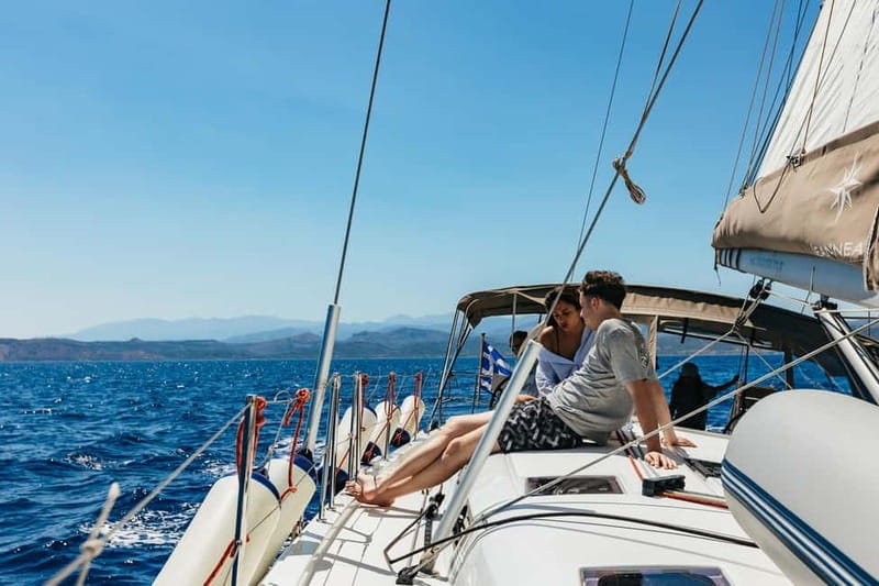From Kissamos: Balos Gramvousa Sailing Cruise with Lunch - Leaving Kissamos with the coast in view