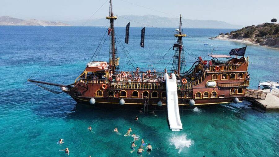 From Kos: 3-Island Pirate Cruise with Lunch and Waterslide - The value of a $29 full-day outing