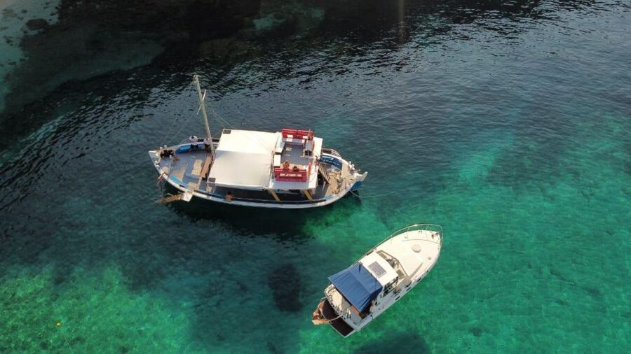 From Lefkimmi: Boat Trip to Sivota & Blue Lagoon - First stop: the giant sea cave at Mourtos