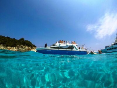 From Lefkimmi: Syvota, Blue Lagoon and Cave Sunset Cruise