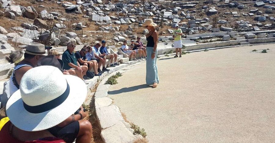From Mykonos: Ancient Delos Tour - Walking through the ancient city