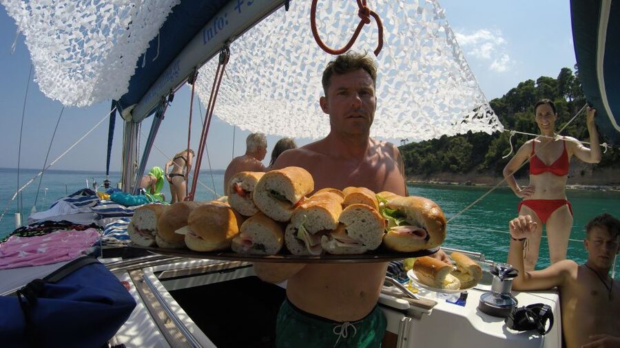 From Nea Fokea: Chalkidiki 6-Hour Cruise by Sailing Boat - Kriopigi adds a beach-bar break