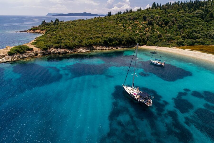 From Nidri: Marine Wildlife Cruise with Lunch and Swim Stops - The first swim builds confidence