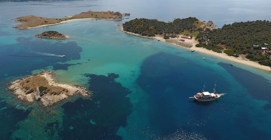 From Ouranoupoli: Blue Lagoon Two Island Cruise - A full day on Halkidiki’s blue water