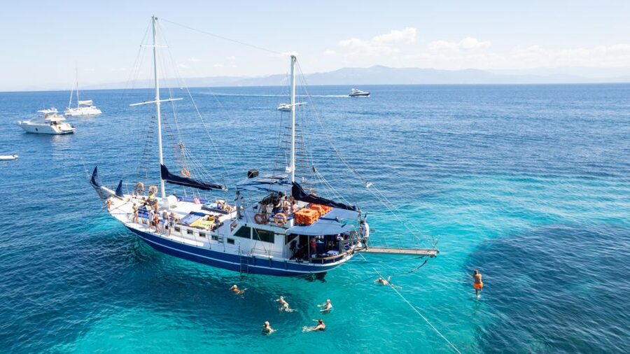 From Parga: Paxos and Antipaxos Cruise with Blue Caves - Ortholithos rock and the ride to Gaios