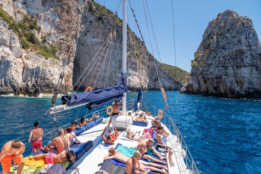 From Parga: Paxos and Antipaxos Cruise with Blue Caves - The Blue Caves on western Paxos