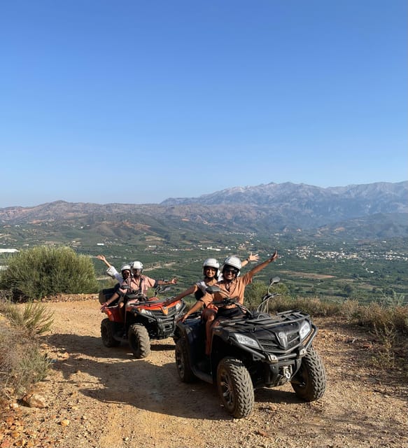 From Platanias: Quad safari with Hotel transfer - From Platanias to the hills above Crete