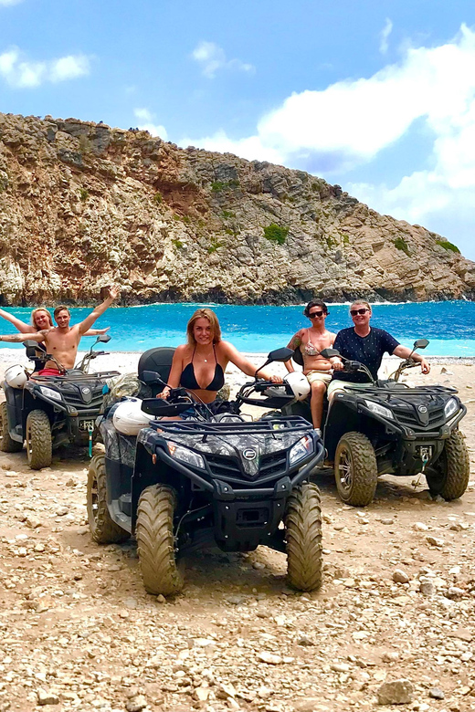 From Platanias: Quad safari with Hotel transfer - A short secret stop and a practical break