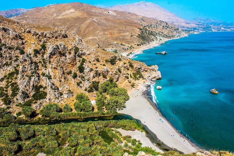 From Rethymno/Chania: Day Trip to Preveli Palm Beach - Plakias and the route home