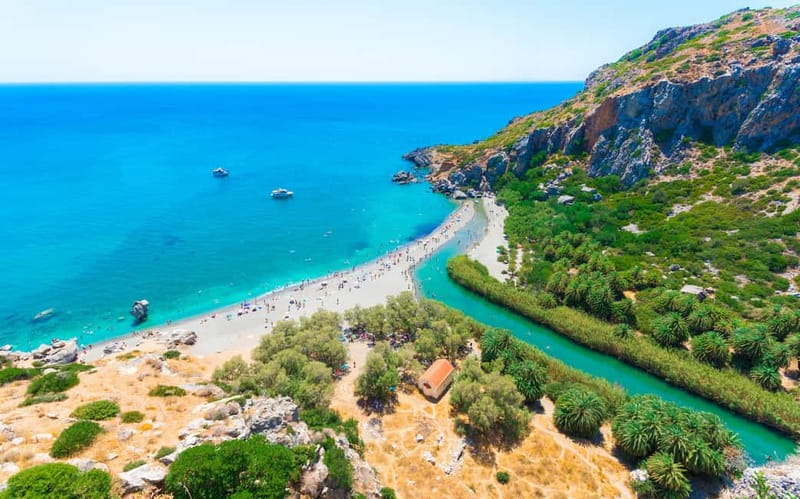 From Rethymno/Chania: Day Trip to Preveli Palm Beach - The Damnoni boat ride changes the whole outing