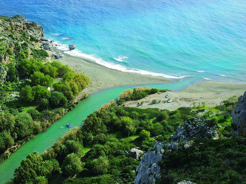 From Rethymno: Kourtaliotiko, Preveli Palm Beach, & Damnoni - Damnoni: swimming, lunch, and a slower break