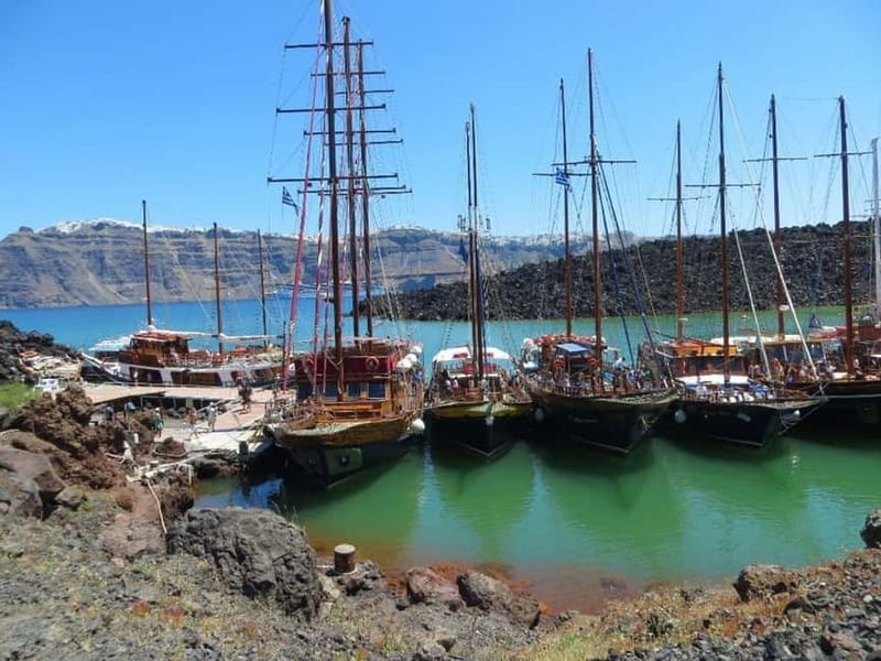 From Santorini: Volcano Cruise With Oia Sunset - Palea Kameni and the sulfur-water swim