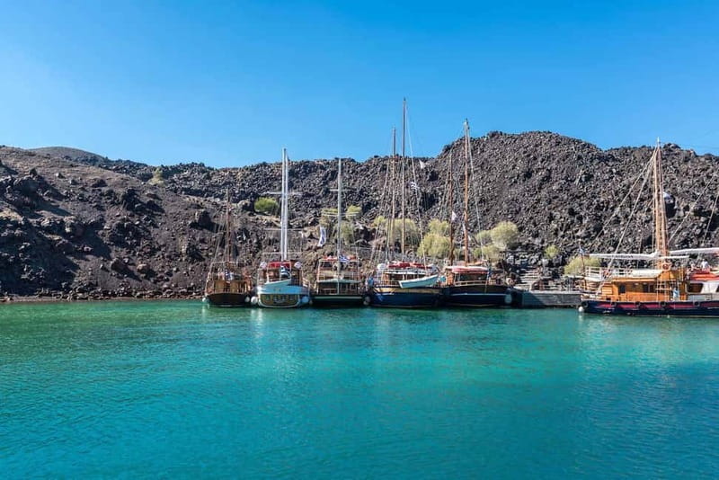 From Santorini: Volcano Cruise With Oia Sunset - Morning pickup and the ride to Athinios Port