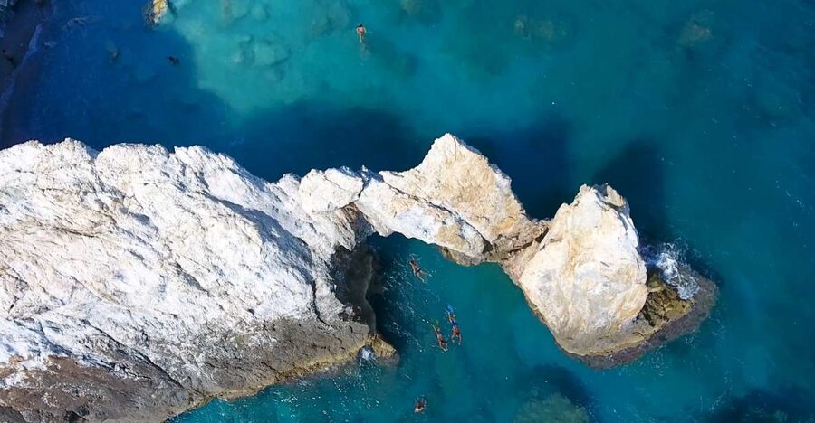 From Skiathos: Sea and Sun Island Day Cruise - Kastro Beach and the old capital above you