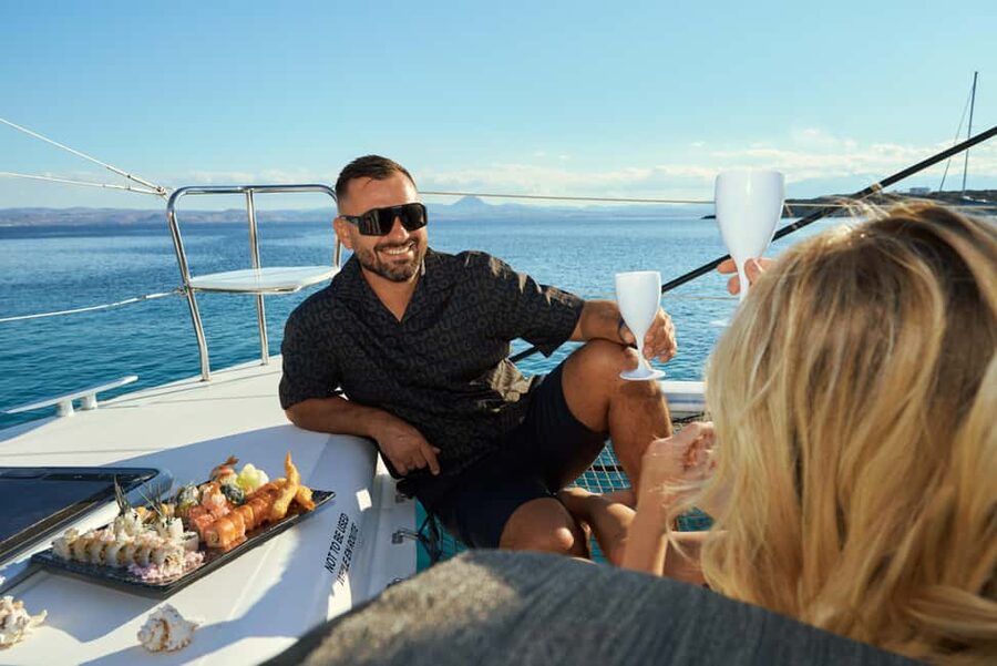 Heraklion: Dia Island Romantic Sunset Cruise with Wine - Leaving Heraklion for Dia Island