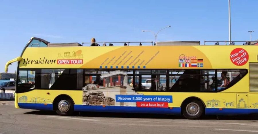 Heraklion: Hop-on Hop-off Open Top Bus Sightseeing Tour - Seeing Heraklion from an open top deck