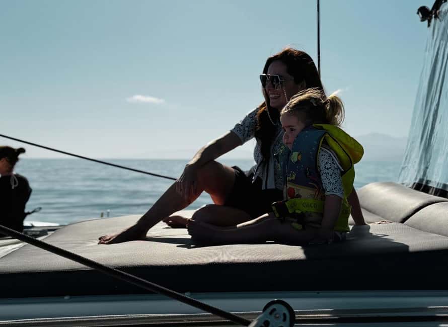 Heraklion Luxury Catamaran Dia Isla -Gourmet Lunch Top Rated - The return sail and the changing mood of the Aegean