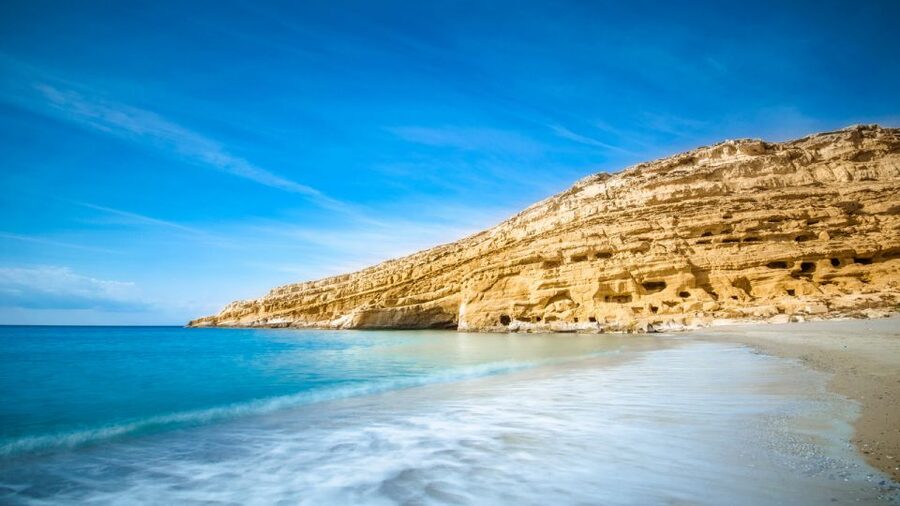 Heraklion: Matala Beach, Hippie Caves & Odigitria Monastery - Matala Beach: four hours to set your own pace