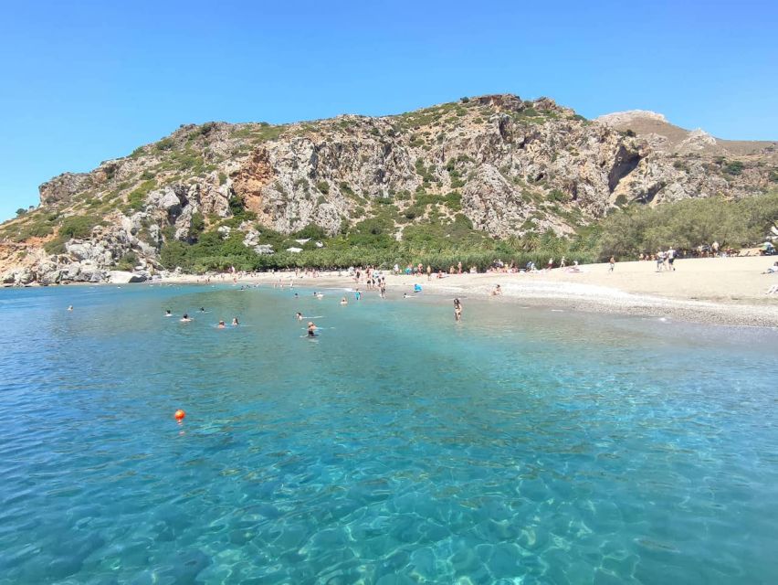 Heraklion: Preveli By Boat, Damnoni & Kourtaliotiko Springs - Two hours at Preveli Palm Beach