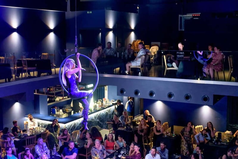 Hersonissos: Alar Spectacular Dinner Show - From dinner table to dance floor
