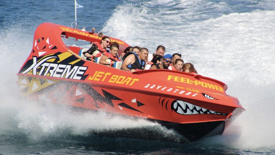 Hersonissos: Jet Boat Tour with Snorkeling - Saint George’s Bay brings the quiet half