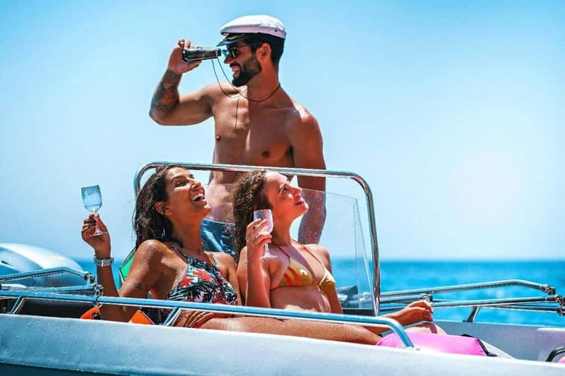 Hersonissos: Rent a Boat - No License Needed - The route to Saint George Bay and the pirate cave