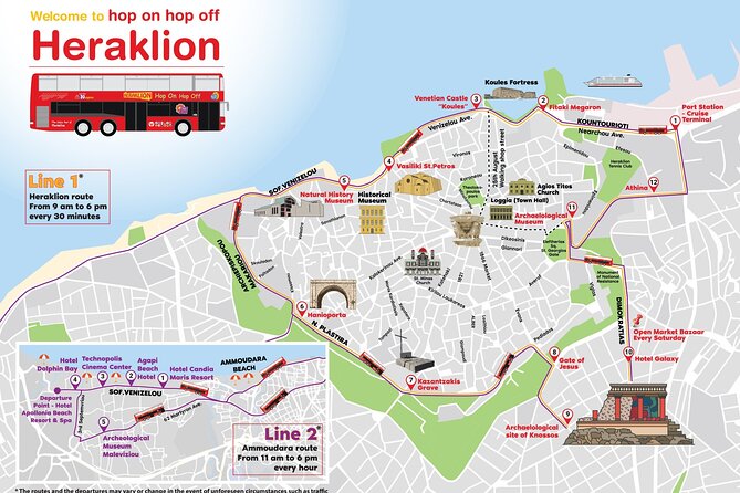 Hop-On Hop-Off Sightseeing Bus Tour in Heraklion - Knossos at Stop 9